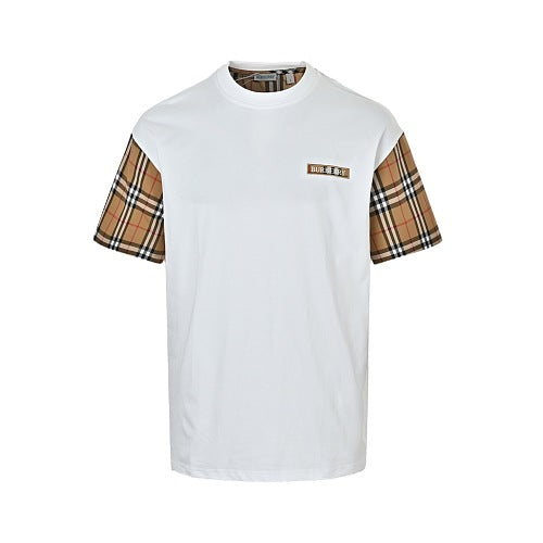 Burberry Panelled Embroidered Short-Sleeve T-Shirt