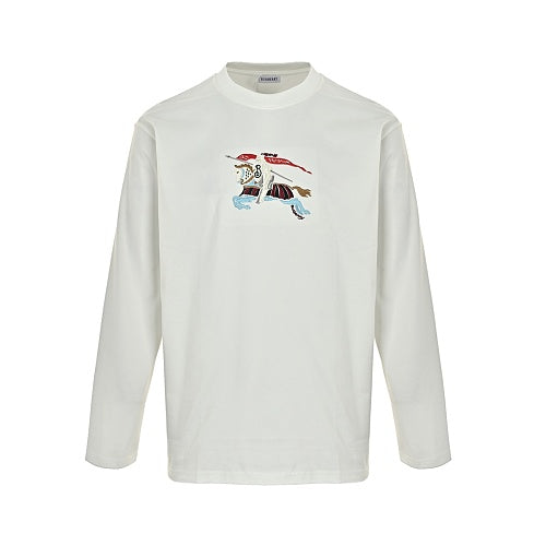 Burberry Long-Sleeve T-Shirt with Colorful Embroidery