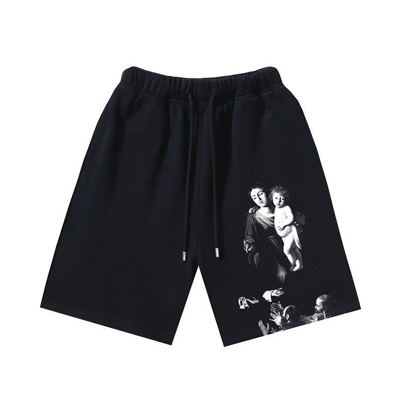 OFF  Cotton Virgin Mary print shorts