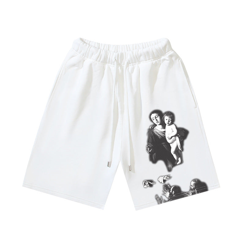 OFF  Cotton Virgin Mary print shorts