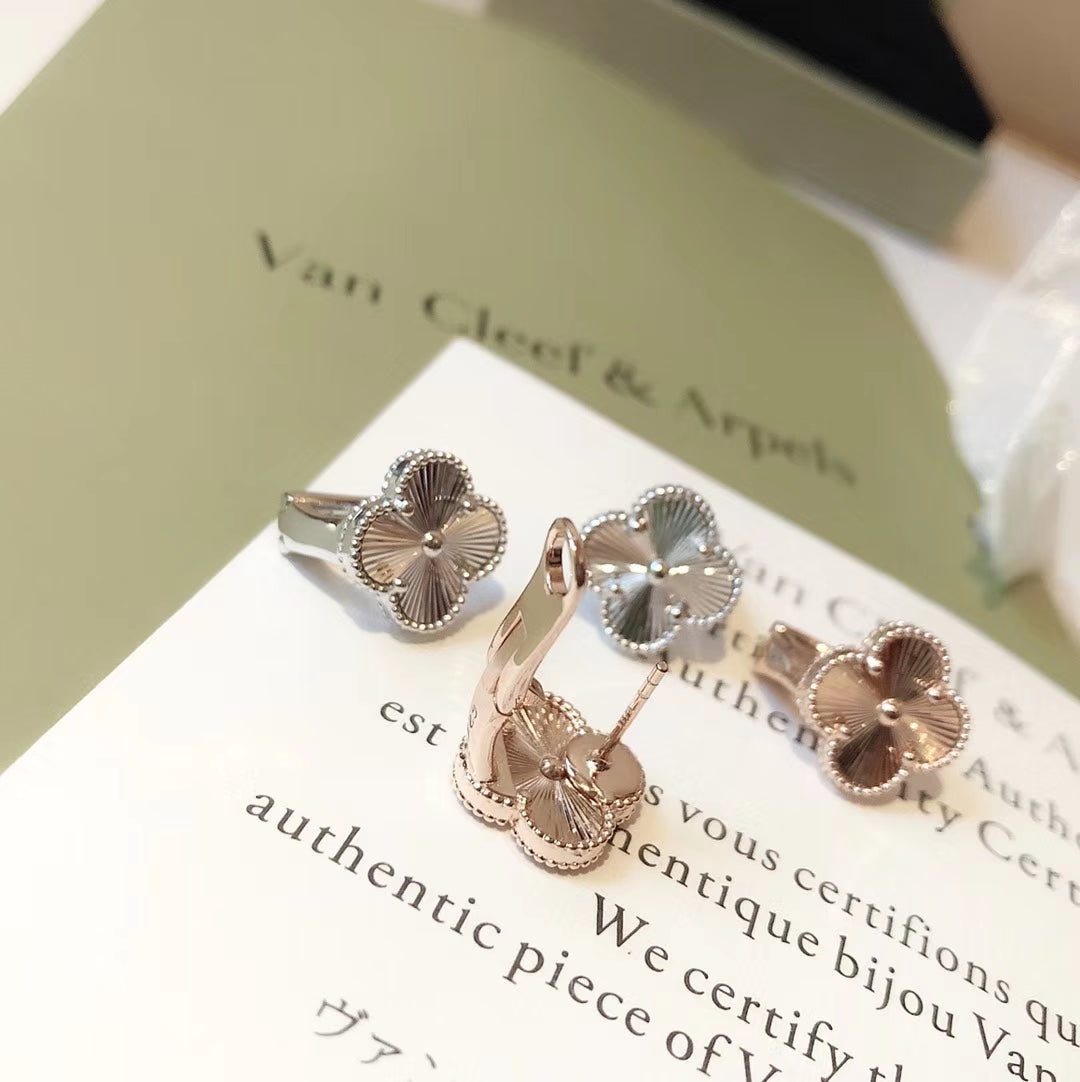 Van Cleef & Arpels-Style Clover Stud Earrings