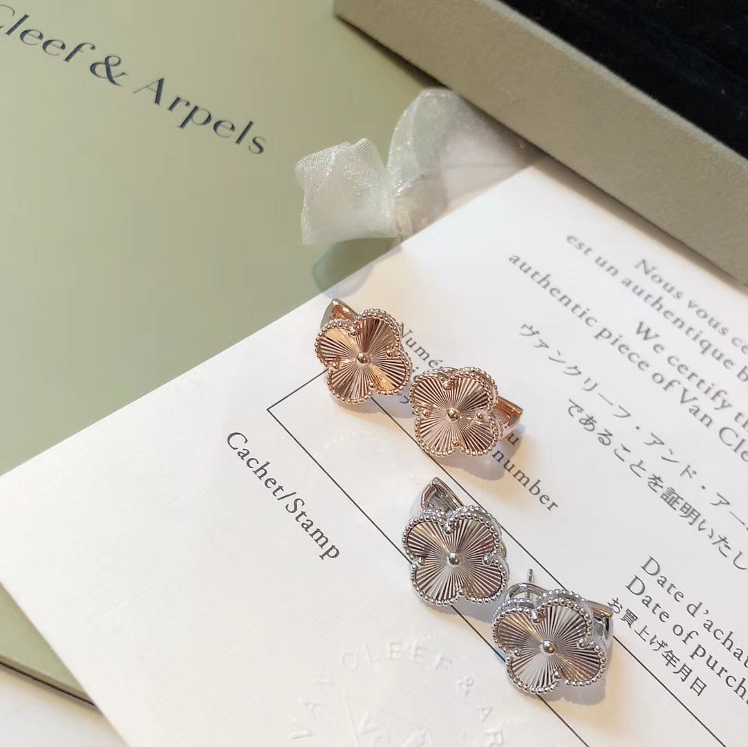 Van Cleef & Arpels-Style Clover Stud Earrings