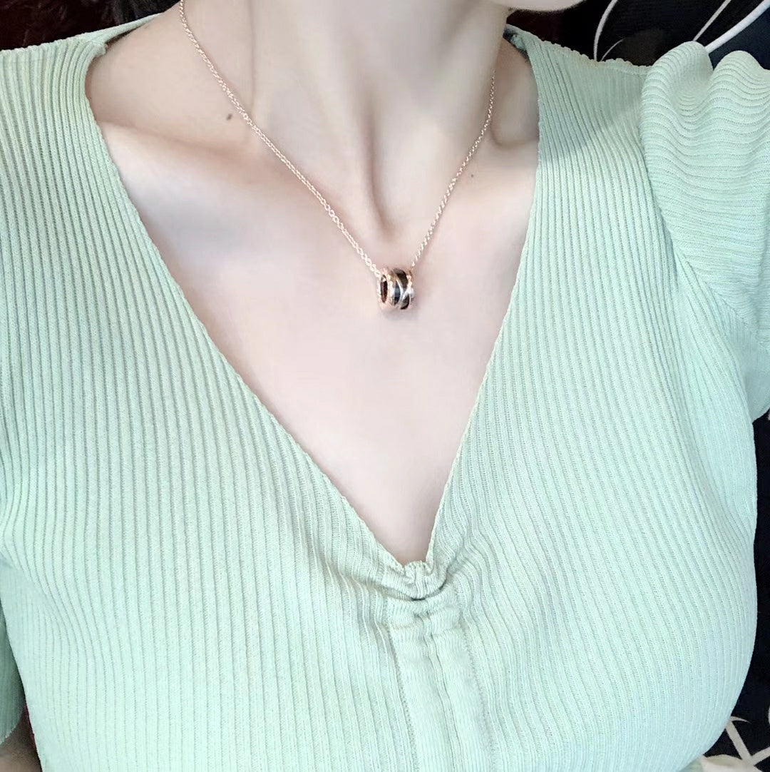 BVLGARI 925 Silver Gold-Plated Necklace