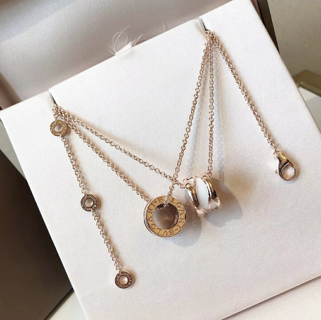 BVLGARI 925 Silver Gold-Plated Necklace