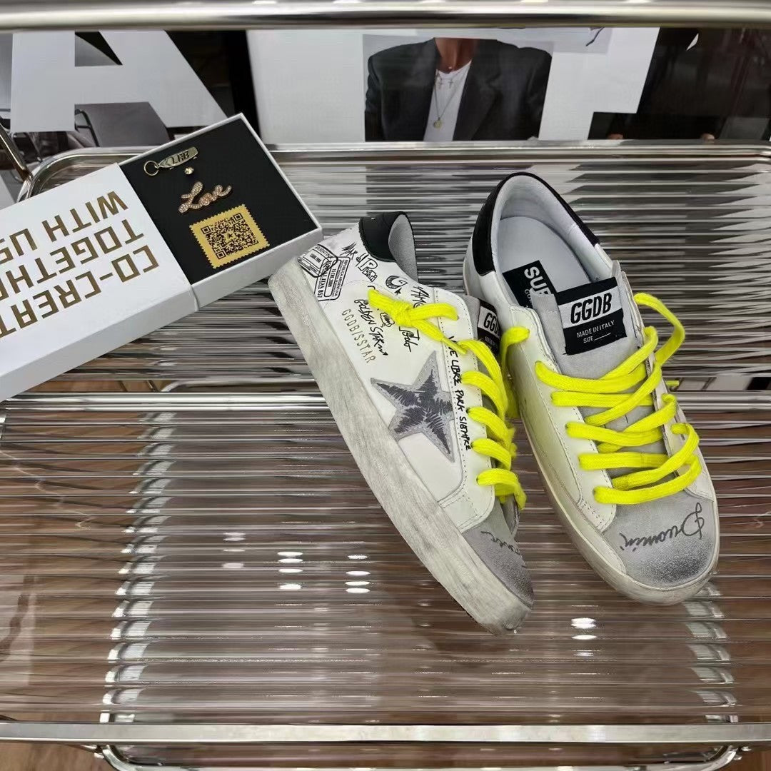 Golden Goose Vintage Distressed Sneakers #330