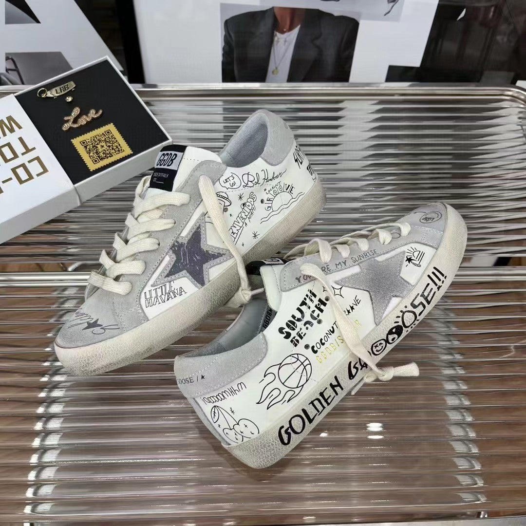 Golden Goose Vintage Distressed Sneakers #319