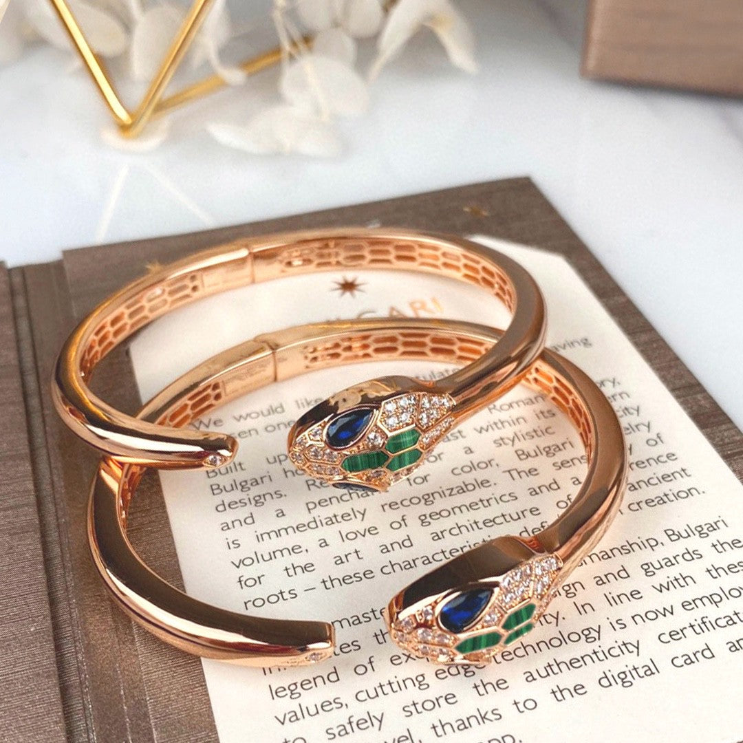 BVLGARI 925 Silver Gold-Plated Bracelet