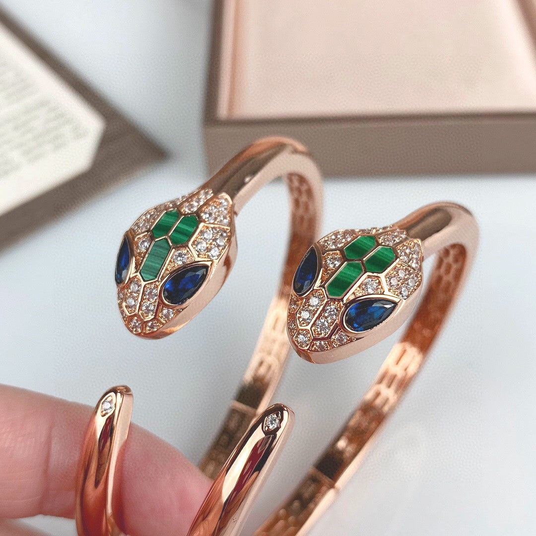 BVLGARI 925 Silver Gold-Plated Bracelet