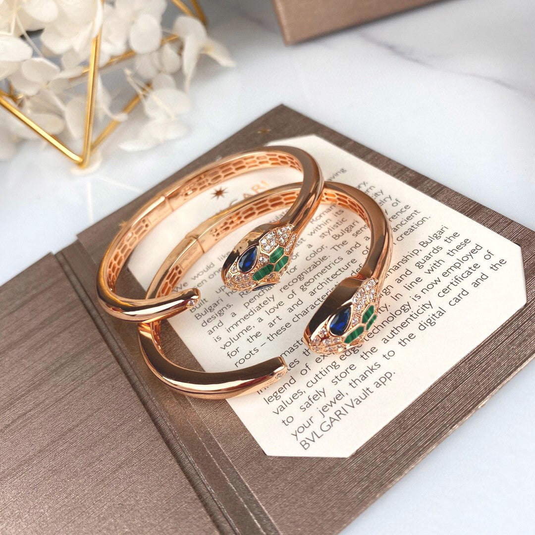 BVLGARI 925 Silver Gold-Plated Bracelet