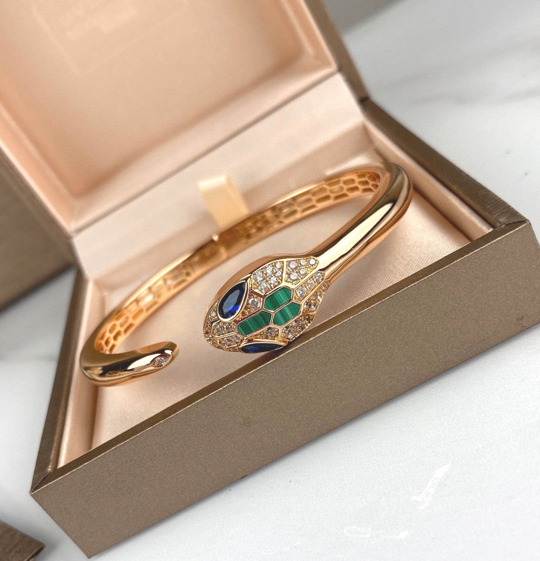 BVLGARI 925 Silver Gold-Plated Bracelet