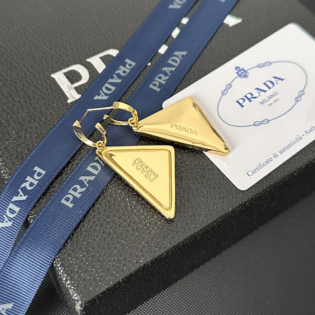 PRADA Logo Detail Earrings