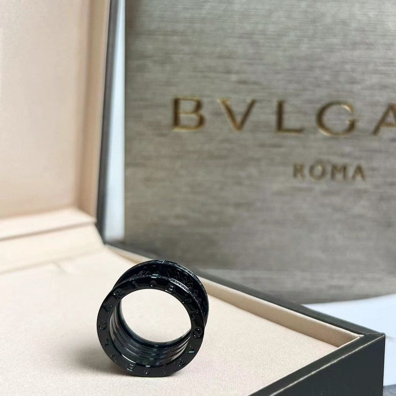 BVLGARI Gold-Plated Crystal Ring