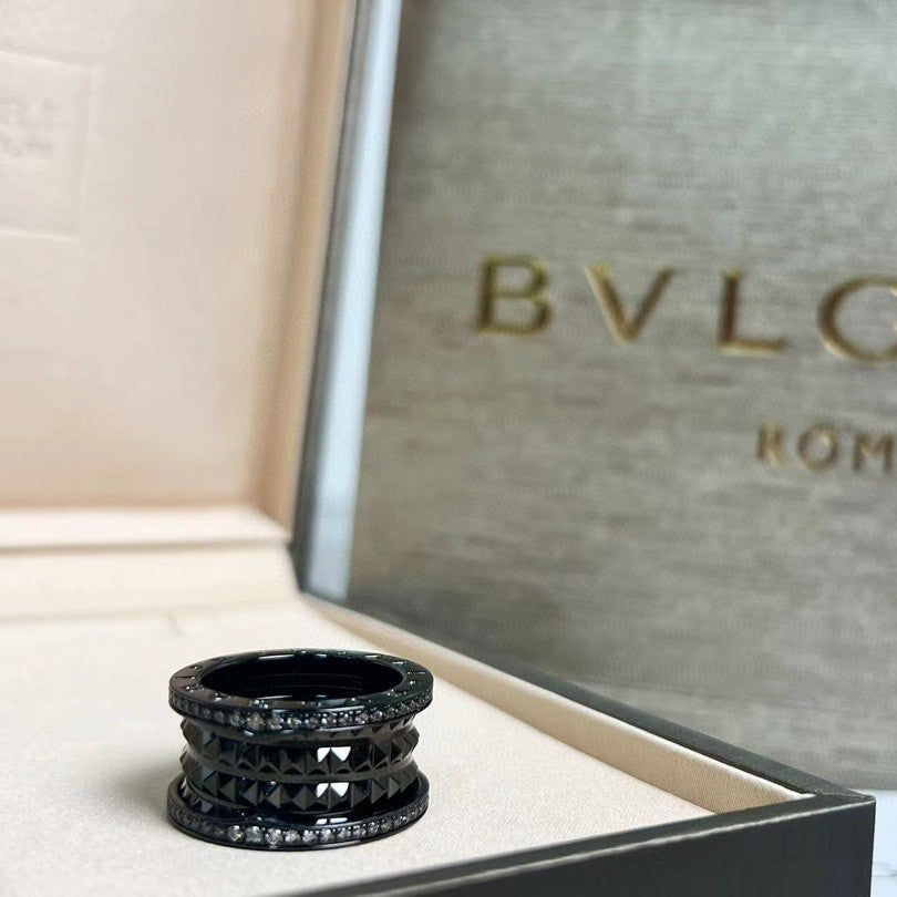 BVLGARI Gold-Plated Crystal Ring