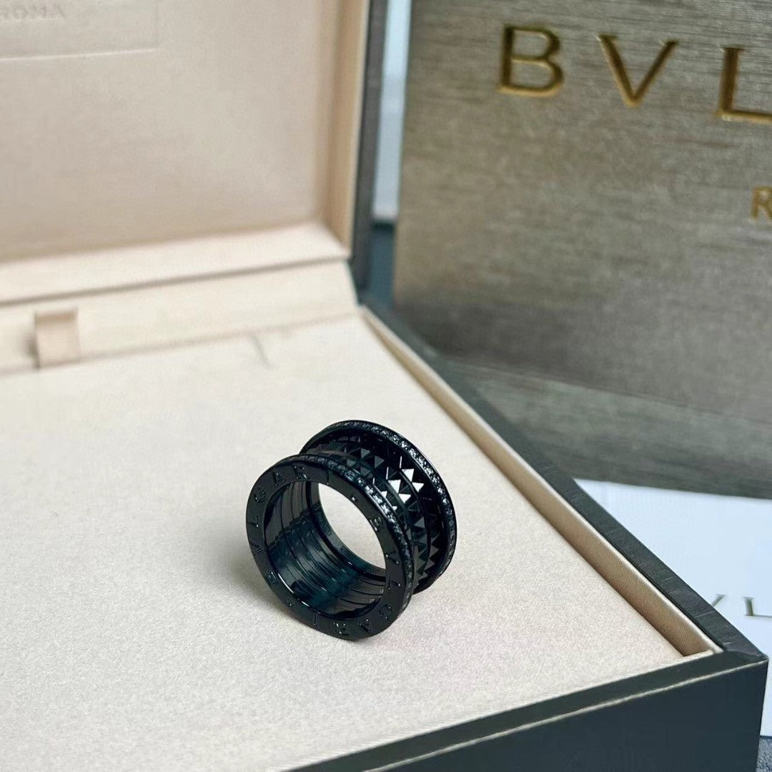 BVLGARI Gold-Plated Crystal Ring