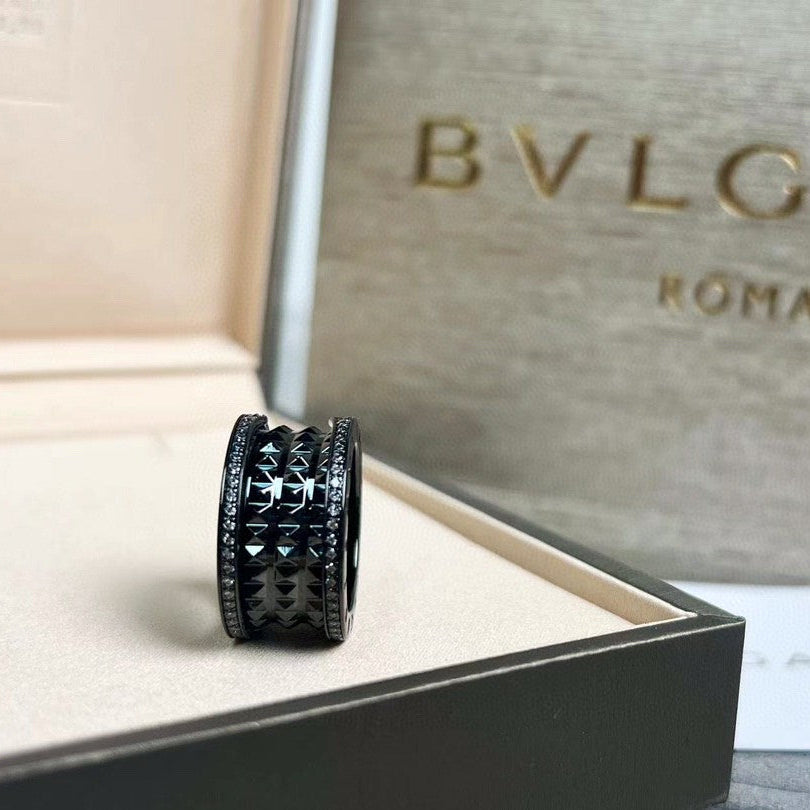 BVLGARI Gold-Plated Crystal Ring