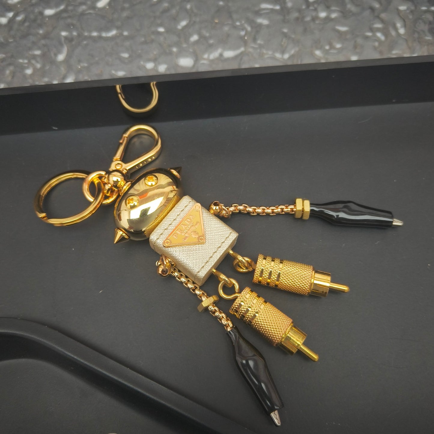 PRADA Stainless Steel Enamel Fashion Accessory