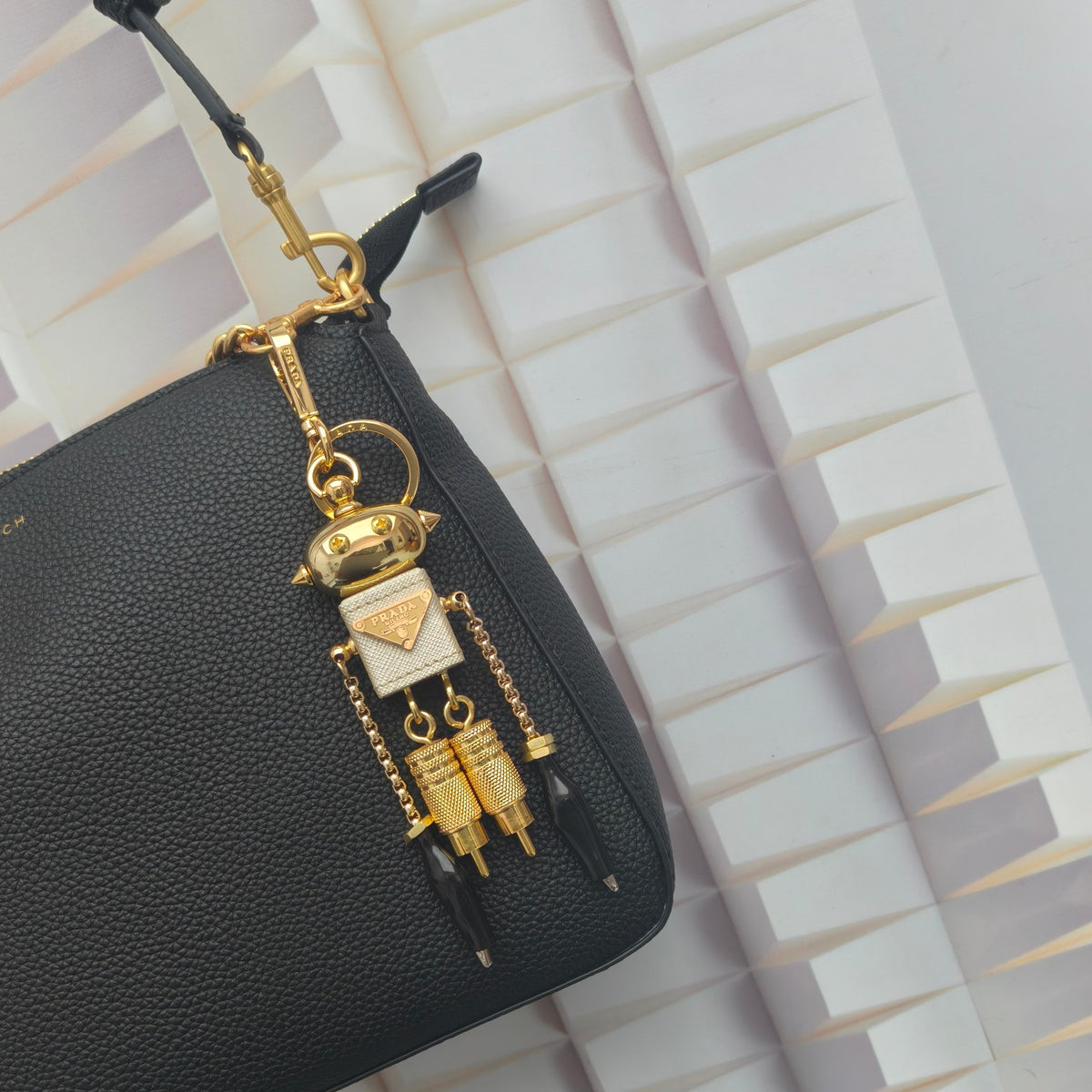 PRADA Stainless Steel Enamel Fashion Accessory