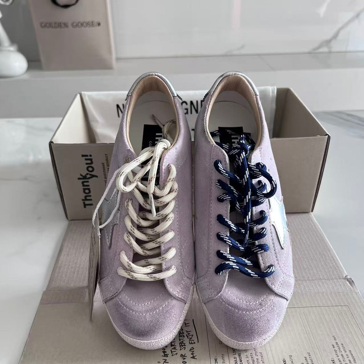Golden Goose Vintage Distressed Sneakers #122