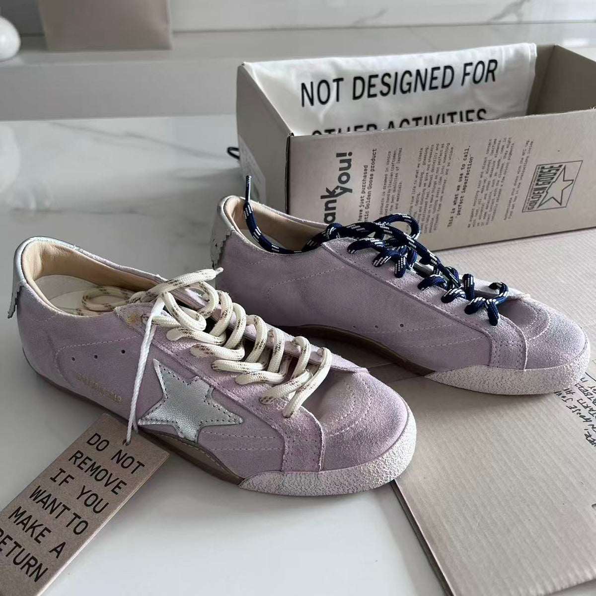 Golden Goose Vintage Distressed Sneakers #122