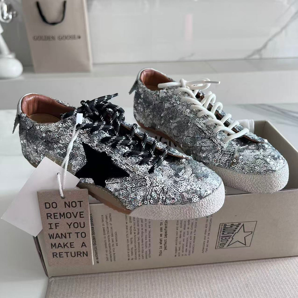 Golden Goose Vintage Distressed Sneakers #145