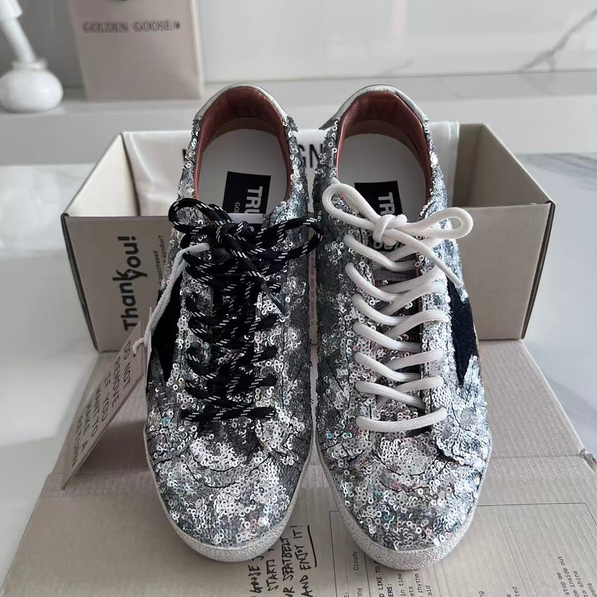 Golden Goose Vintage Distressed Sneakers #145