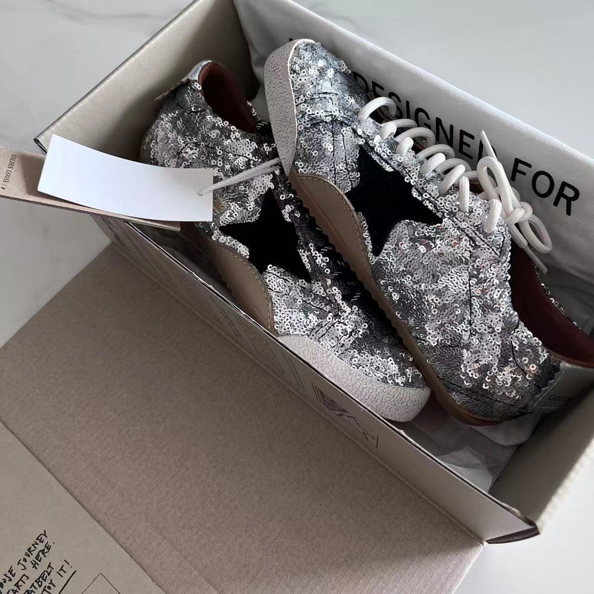 Golden Goose Vintage Distressed Sneakers #145