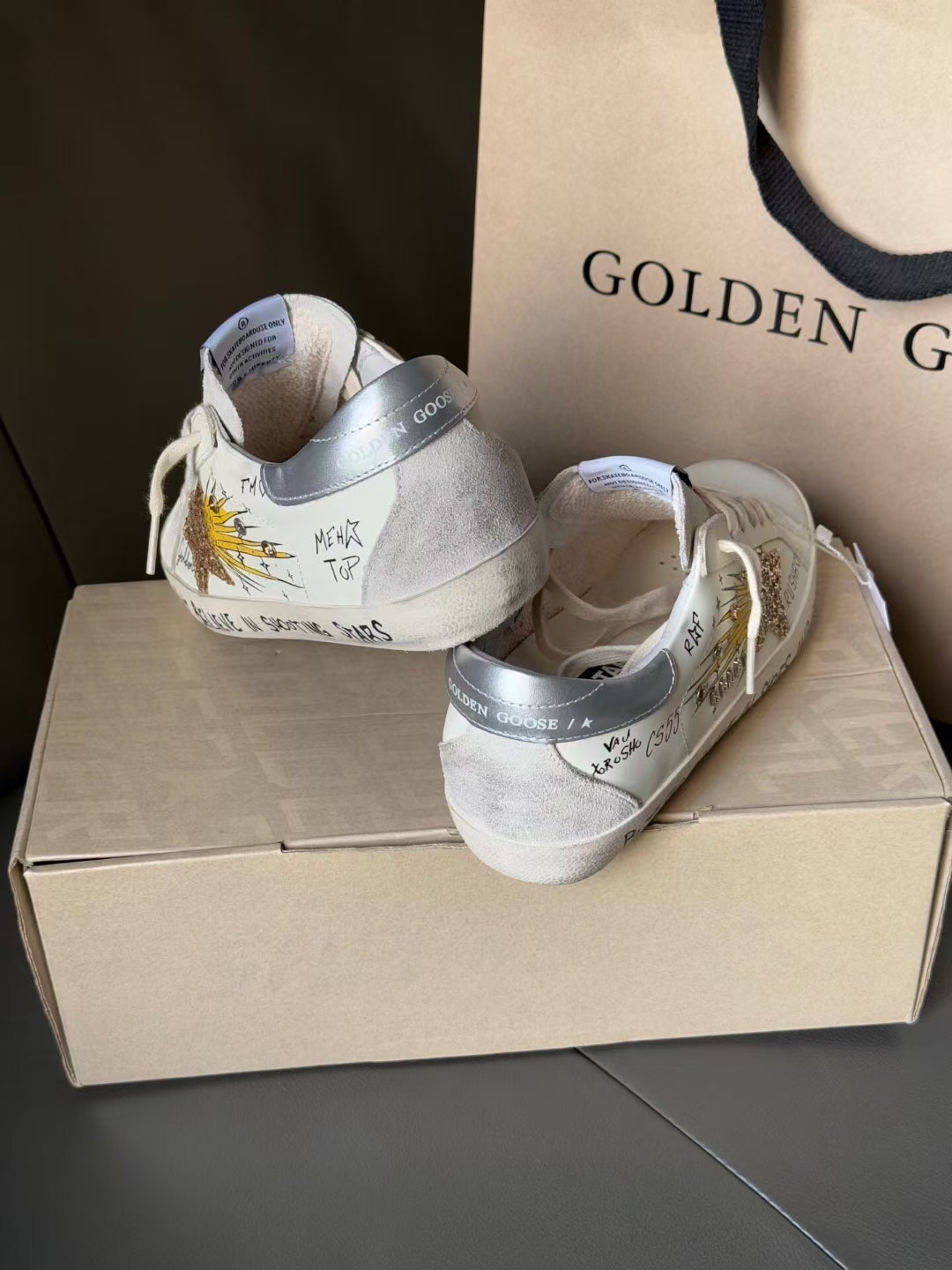 Golden Goose Vintage Distressed Sneakers #099