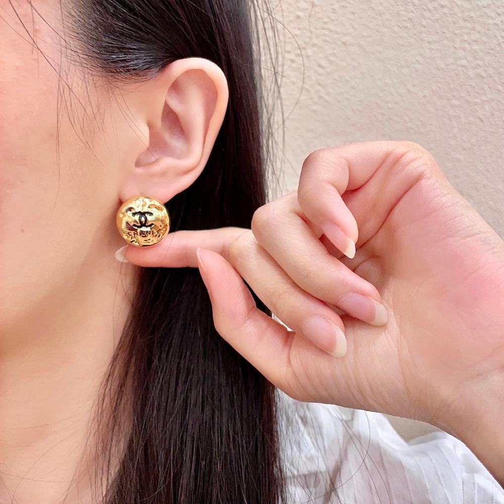 Chanel Vintage Double C Earrings