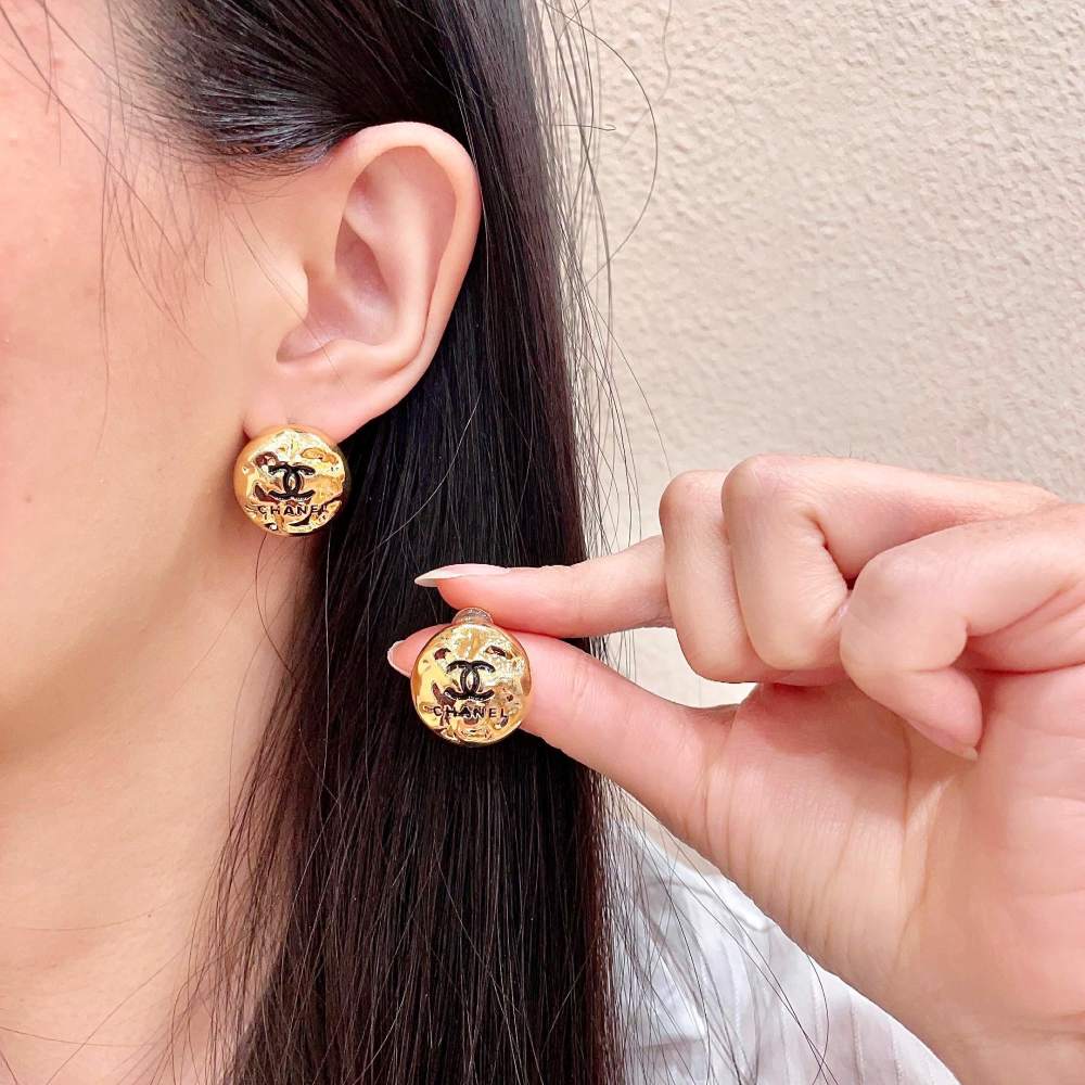 Chanel Vintage Double C Earrings