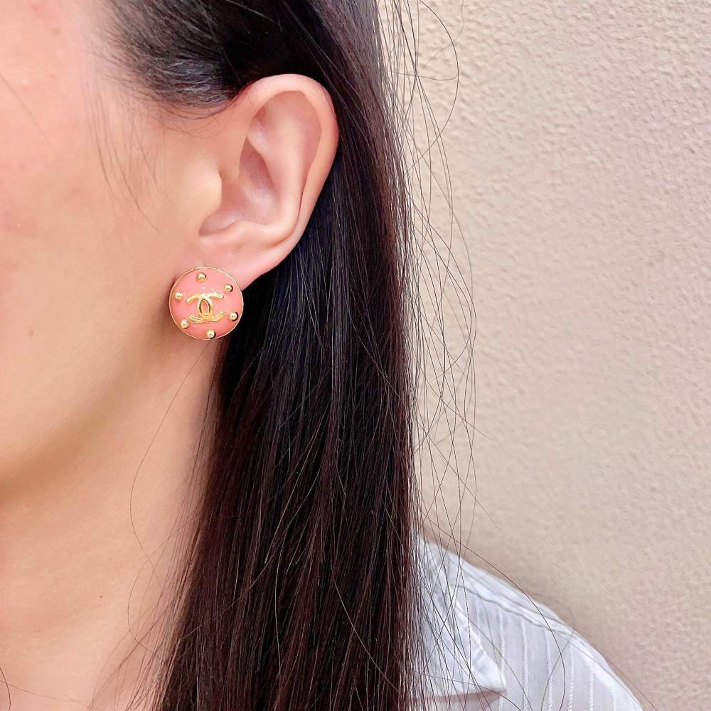 Chanel Vintage Double C Earrings