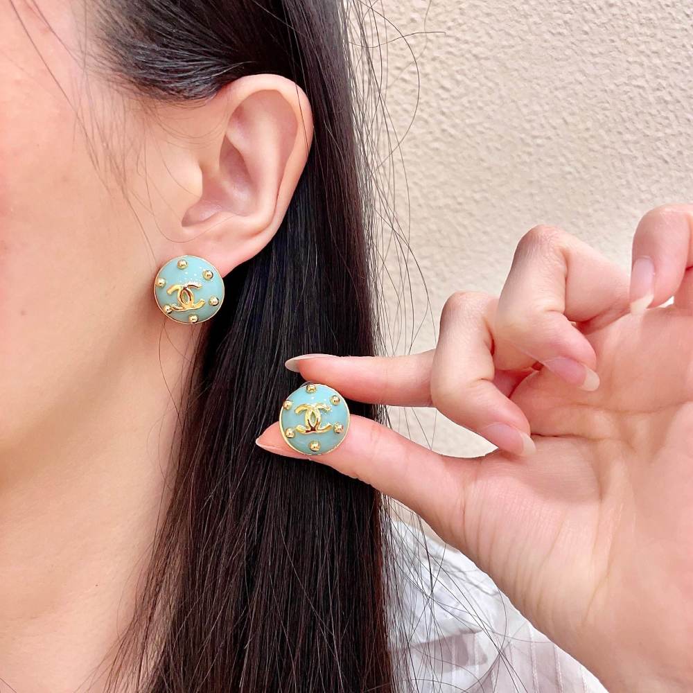 Chanel Vintage Double C Earrings