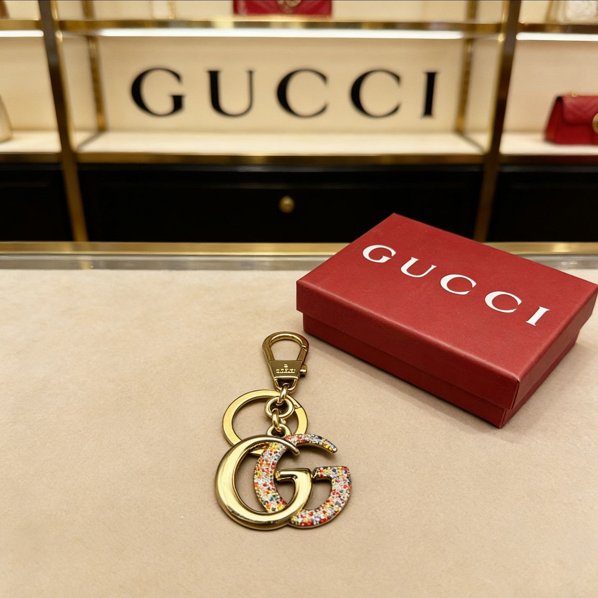 Gucci Crystal Keychain