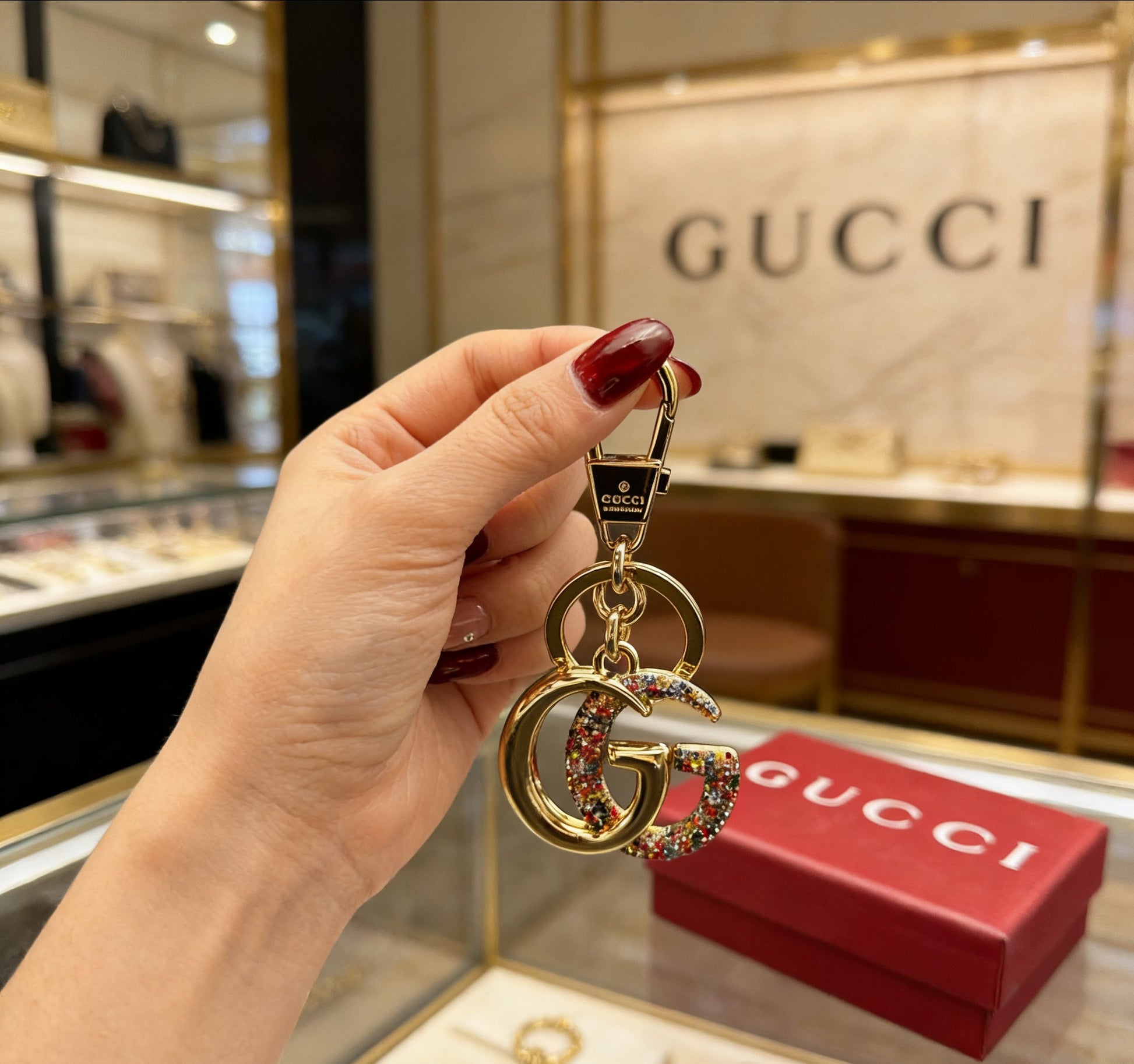 Gucci Crystal Keychain