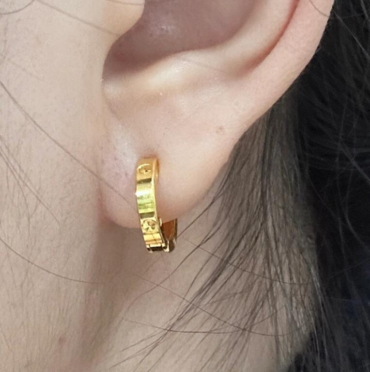 Cartier Polished Gold Stud Earrings