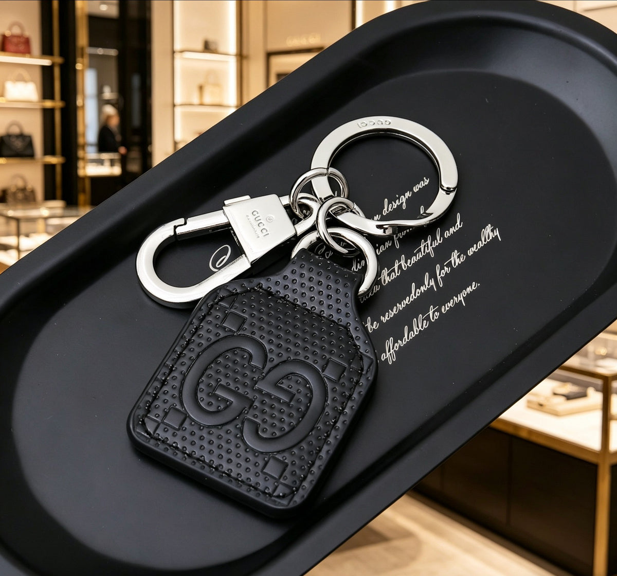 Gucci Leather Vintage Keychain