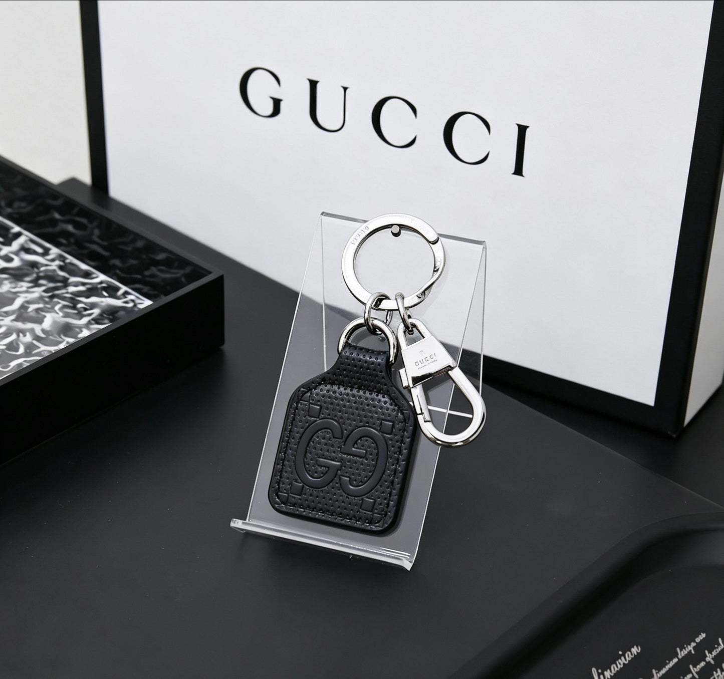 Gucci Leather Vintage Keychain