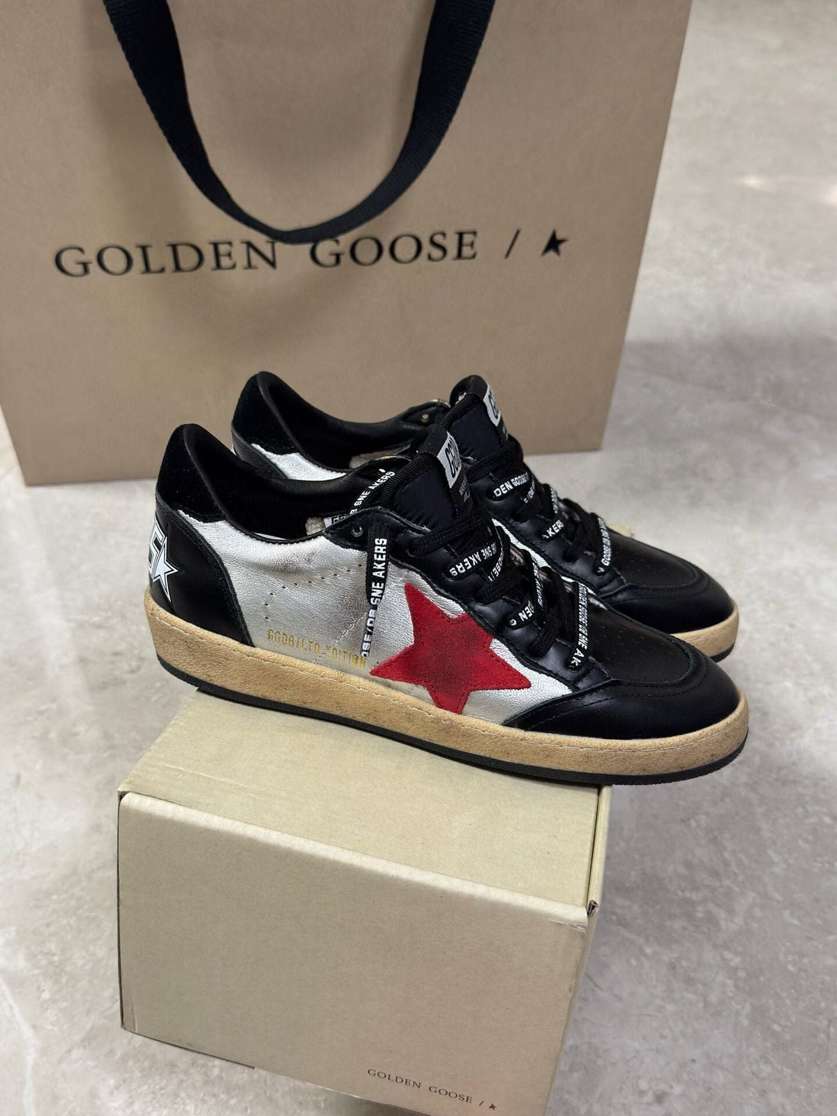 Golden Goose Vintage Distressed Sneakers #103