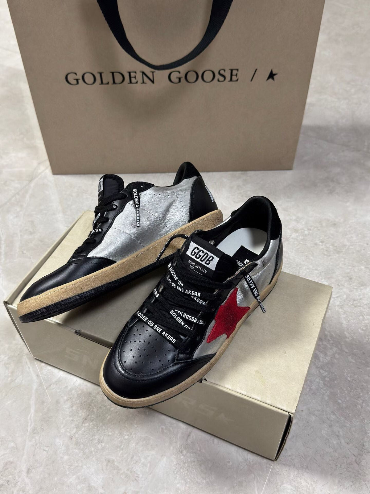Golden Goose Vintage Distressed Sneakers #103