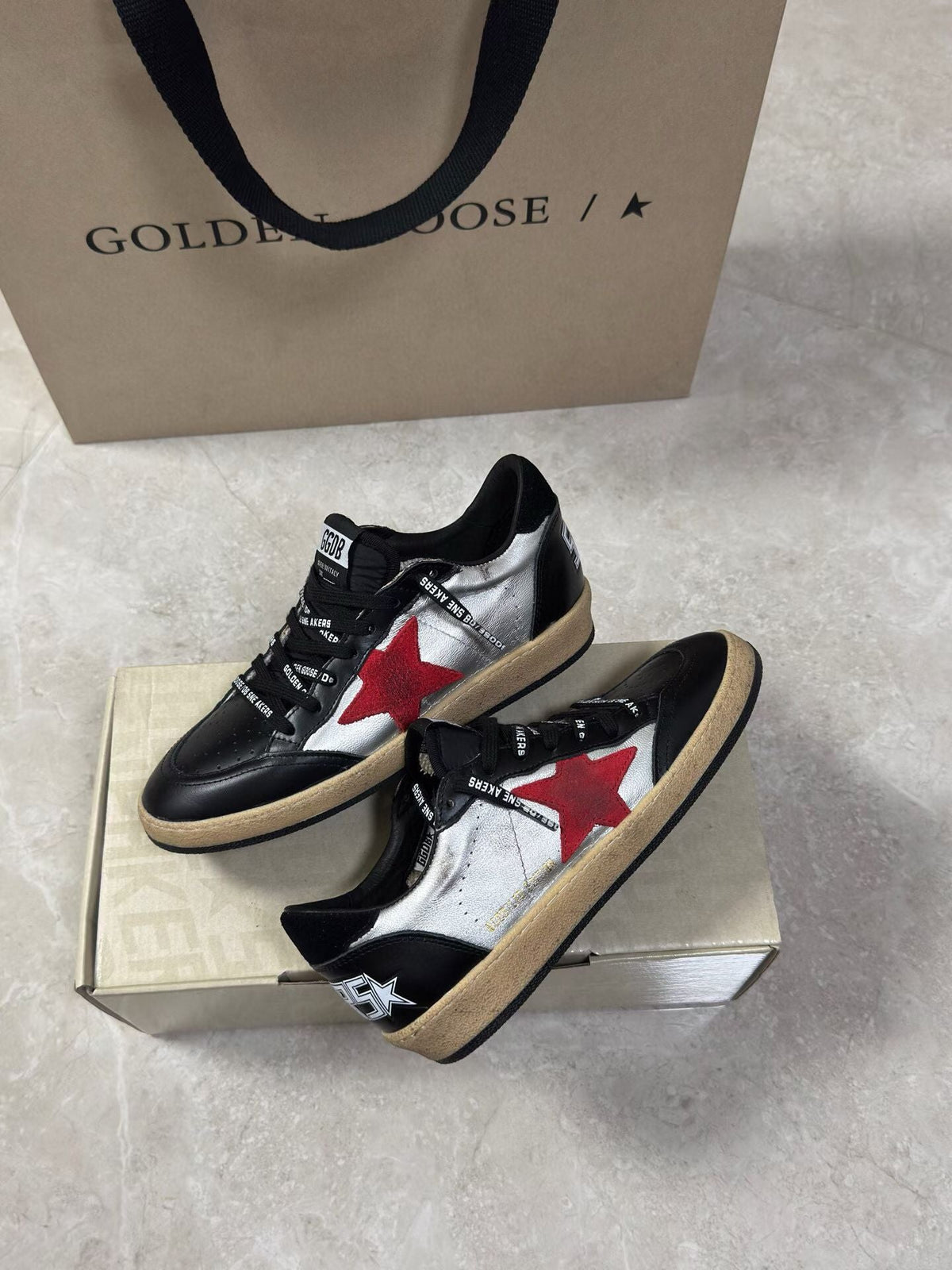 Golden Goose Vintage Distressed Sneakers #103