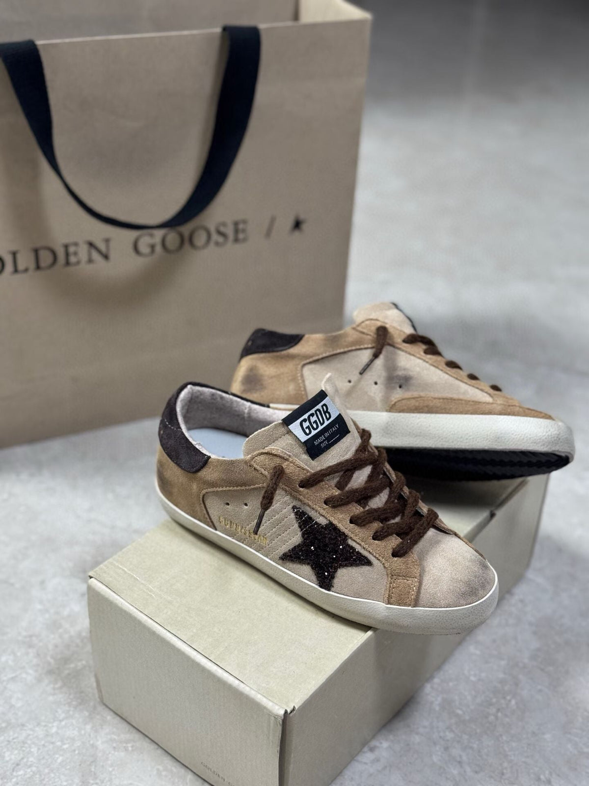 Golden Goose Vintage Distressed Sneakers #078