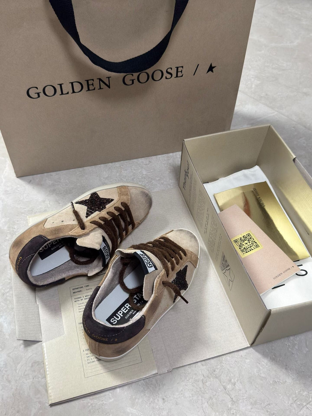 Golden Goose Vintage Distressed Sneakers #078