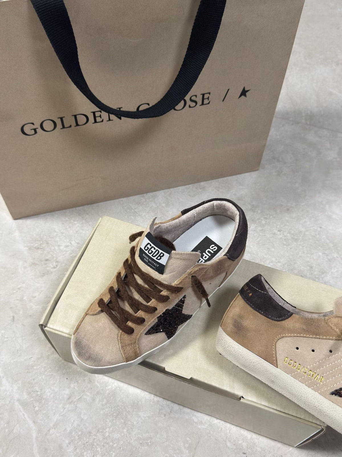 Golden Goose Vintage Distressed Sneakers #078