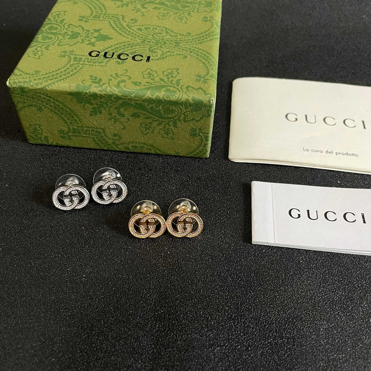 Gucci 925 Silver Brass Earrings