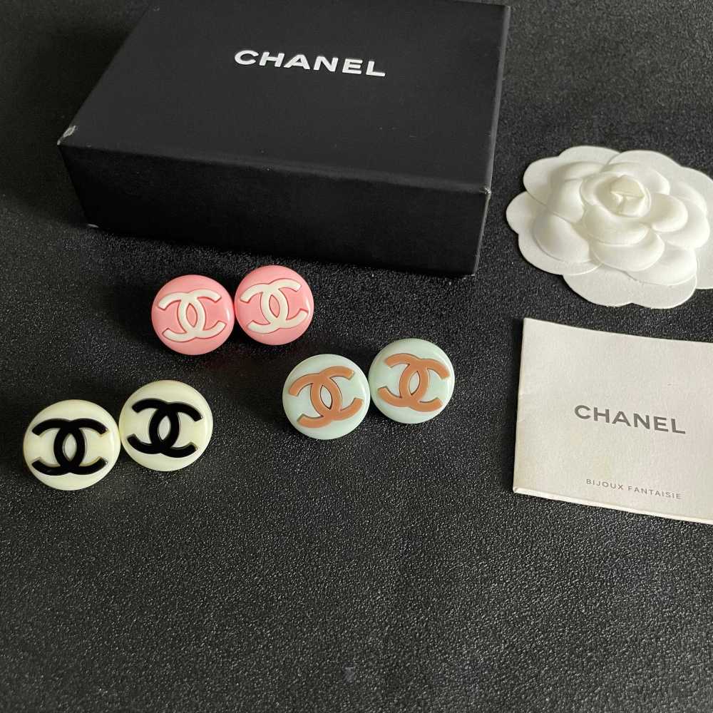 Chanel Vintage Double C Earrings