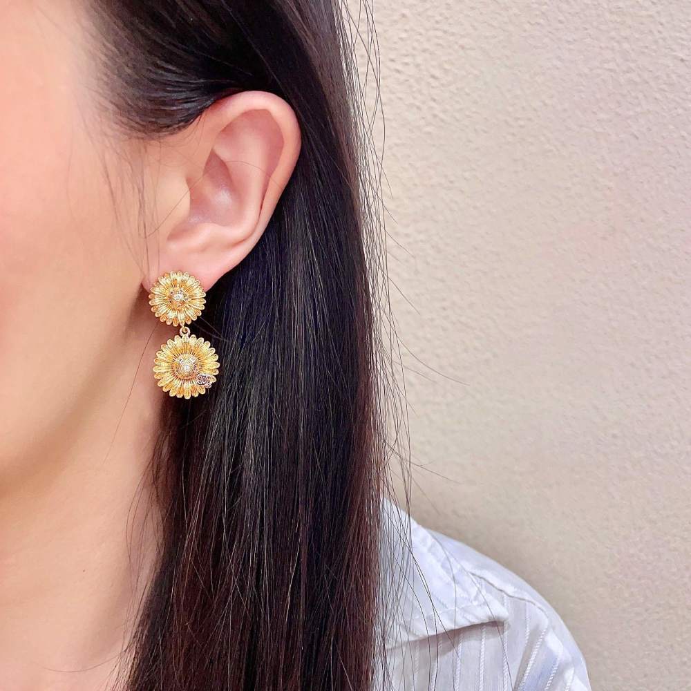 Chanel Vintage Double C Earrings