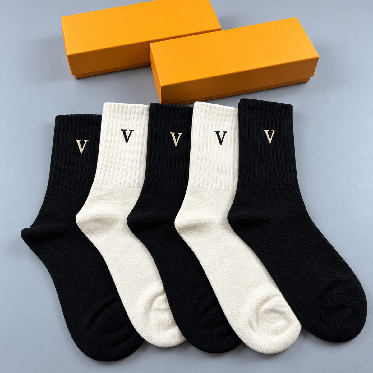 Cotton Crew Socks 5-Pack