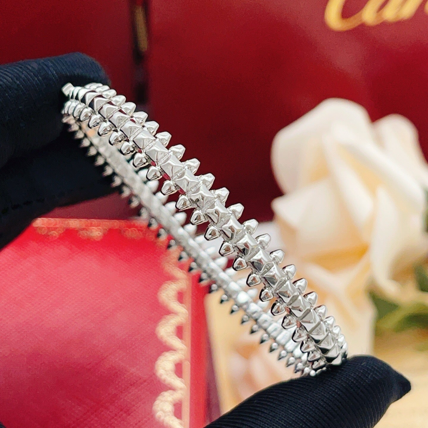 Cartier Polished Nail Bracelet (Silver)