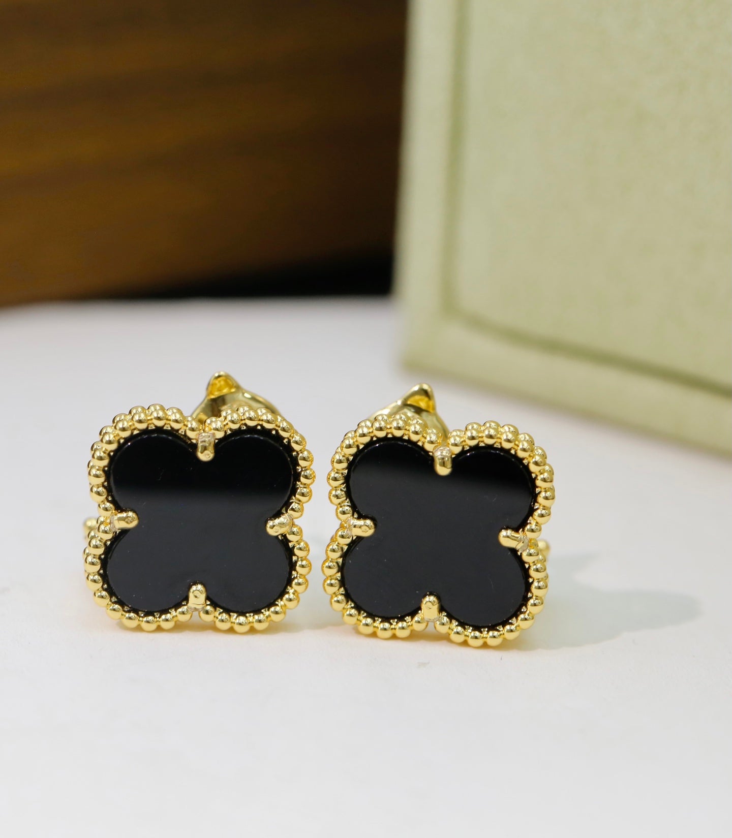 Van Cleef & Arpels-Style Clover Stud Earrings