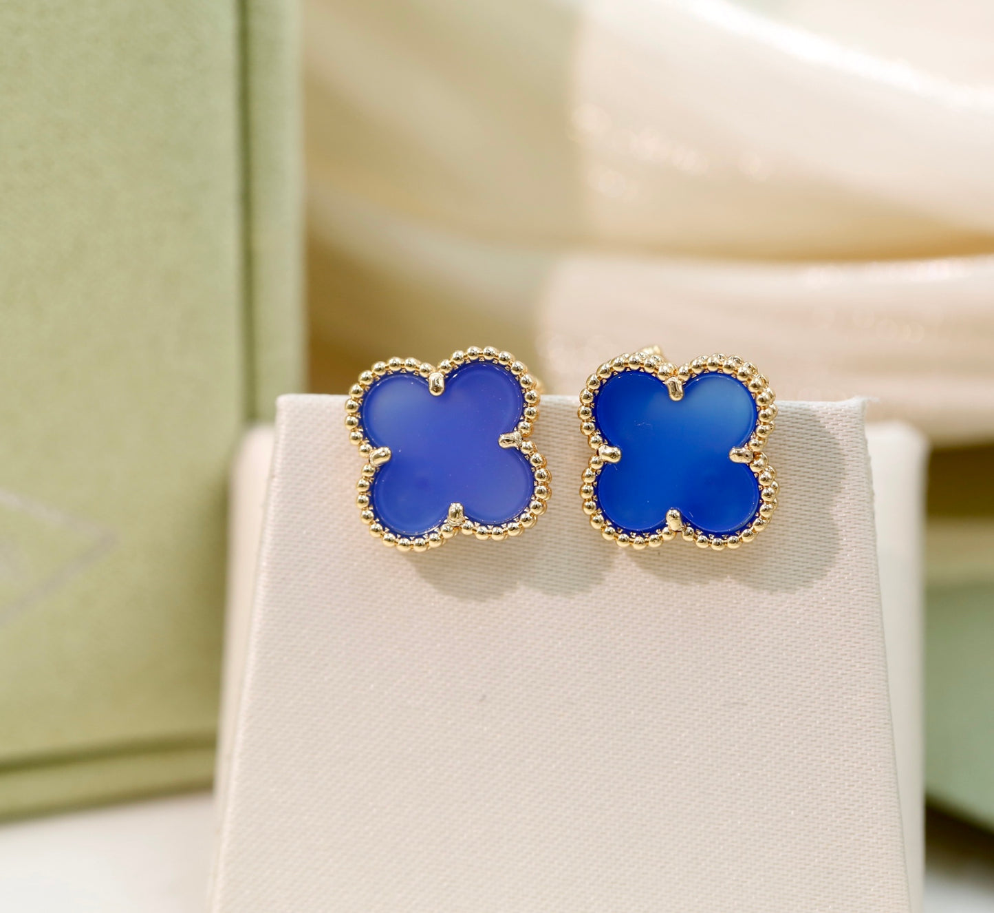 Van Cleef & Arpels-Style Clover Stud Earrings