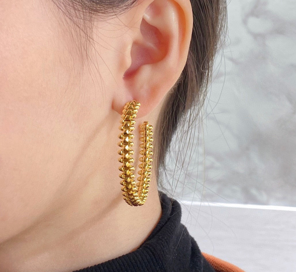 Cartier-Style Bullet-Back Earrings